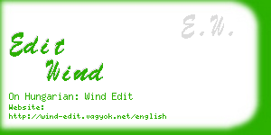 edit wind business card